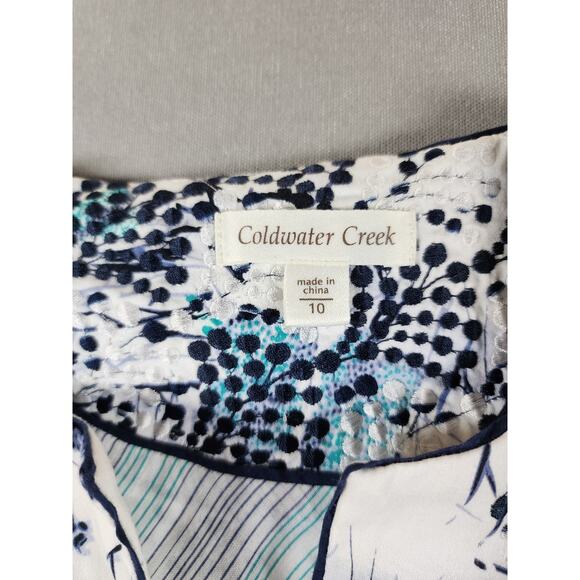 Womens Open Front Blazer Jacket Size 10 Embroidered Floral Artsy Office Church - Picture 2 of 9